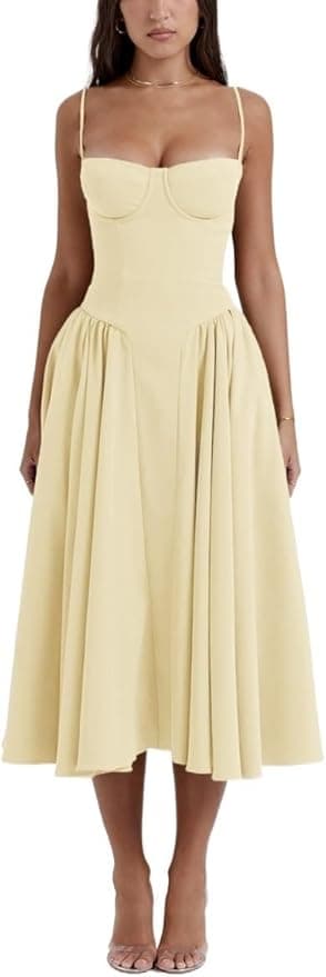 Robe bustier mi-longue sur Amazon