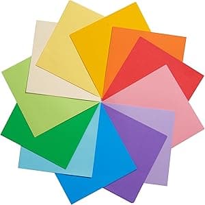 Lot de 120 feuilles de papier origami coloré
