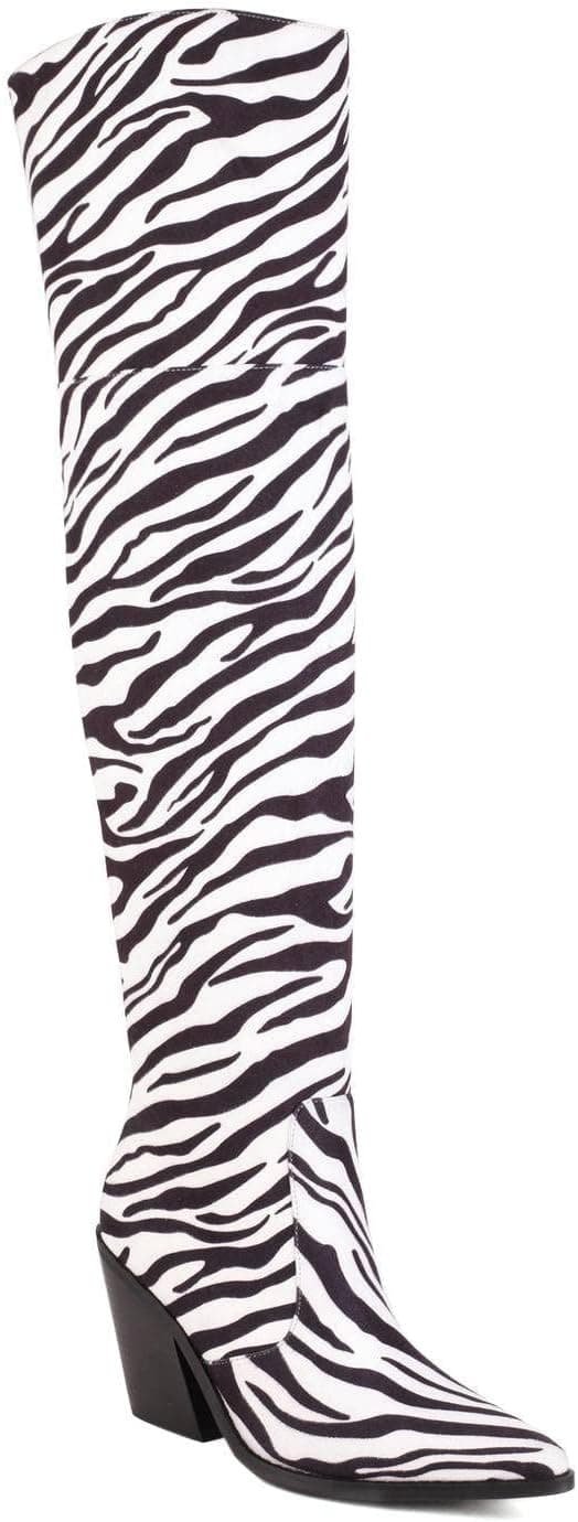 Bottes motif zèbre