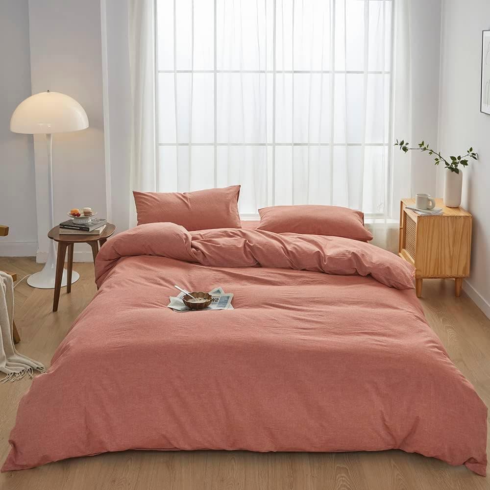 Parure de lit 100% coton délavé