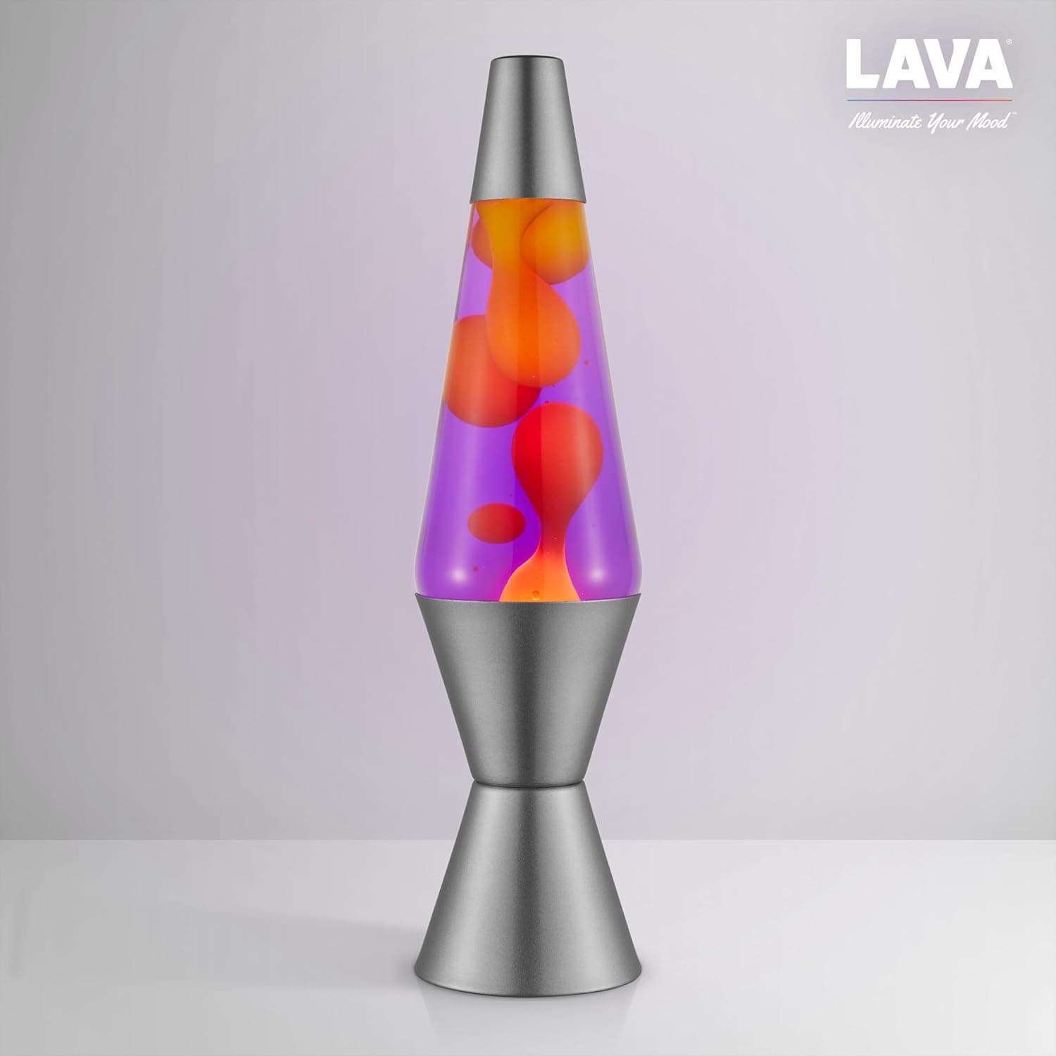 « Lava Lamp » mauve et orange