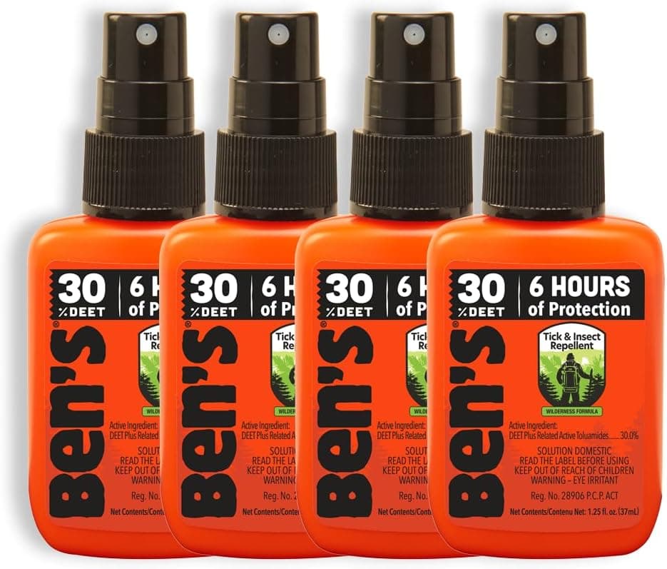 Lot de 4 spray anti-moustiques 30% DEET, Ben's