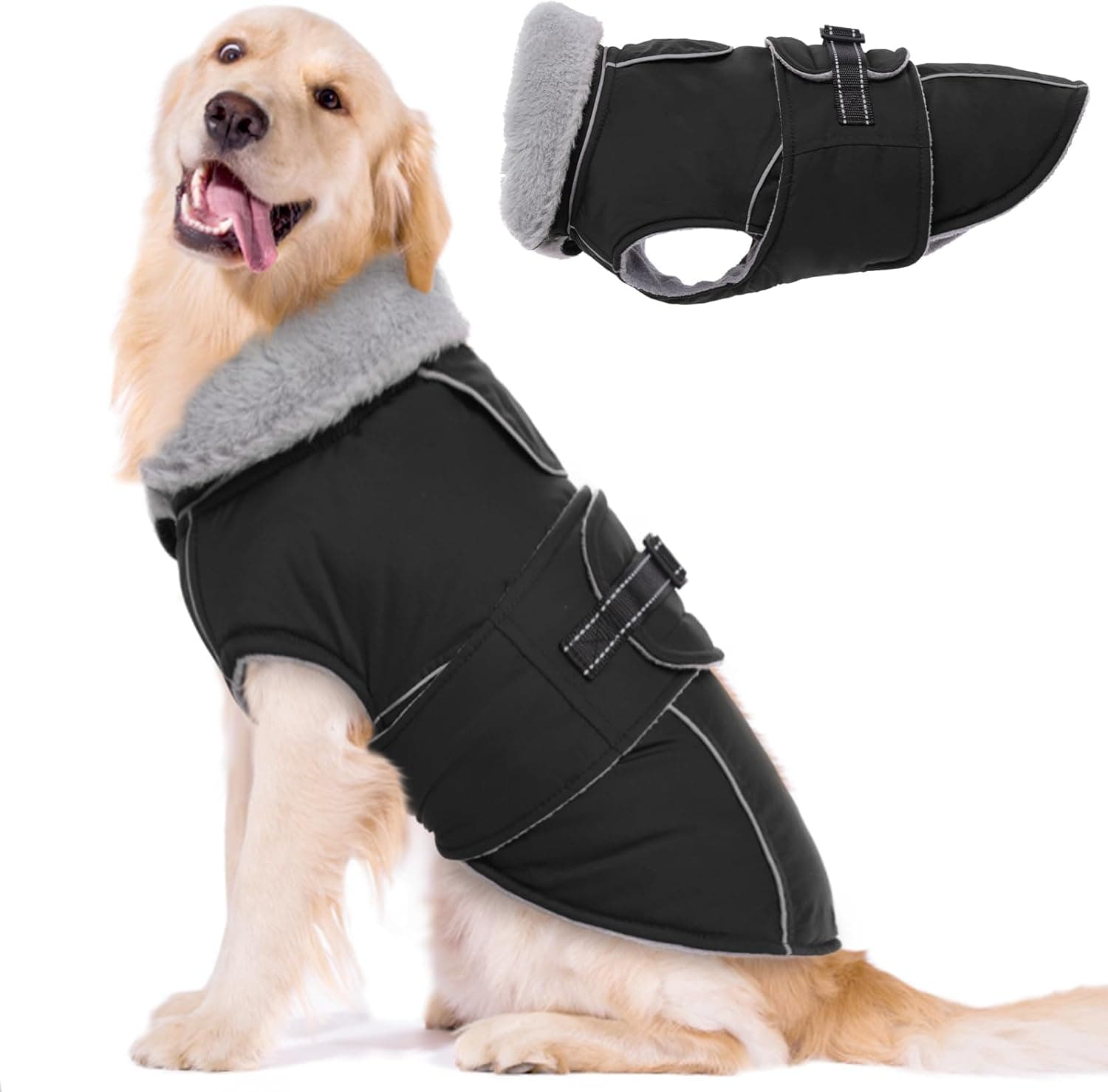 Manteau chaud réfléchissant en polar pour chien