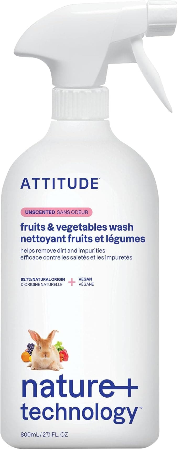 produit de nettoyage pour fruits et légumes Attitude