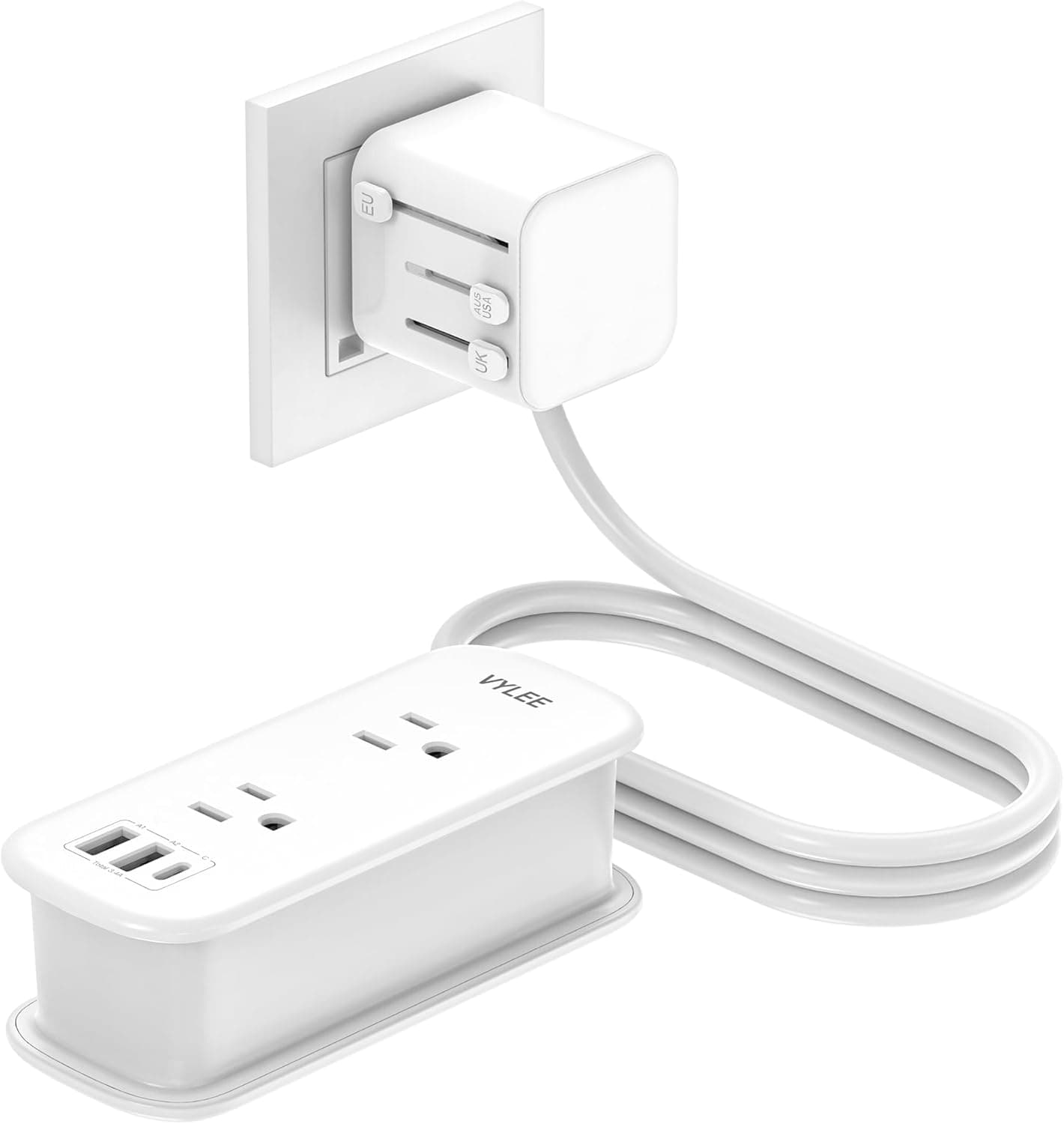  Multiprise de voyage, adaptateur de prise de voyage UE/UK/US