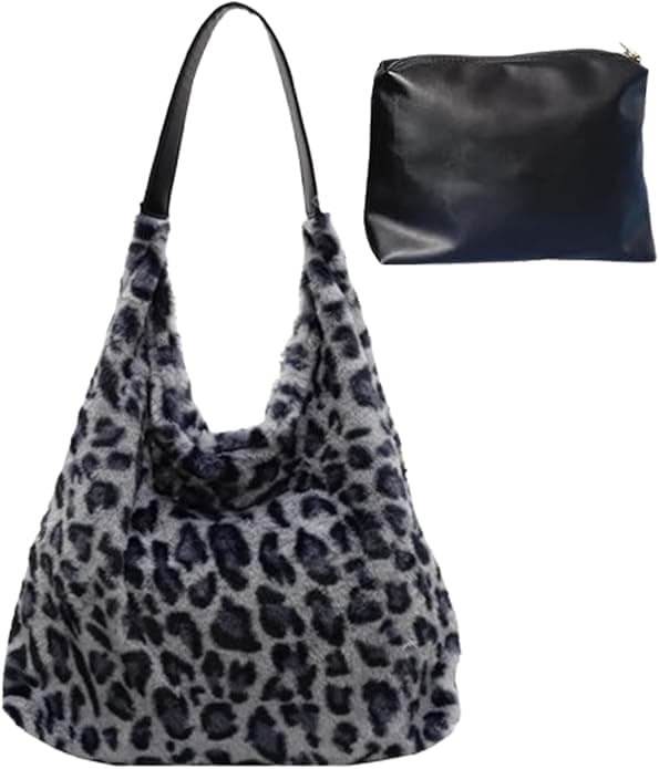 Sac fourre-tout Y2K en fausse fourrure