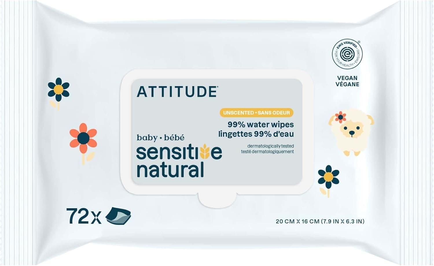 Lingettes jetables hypoallergéniques sans parfum