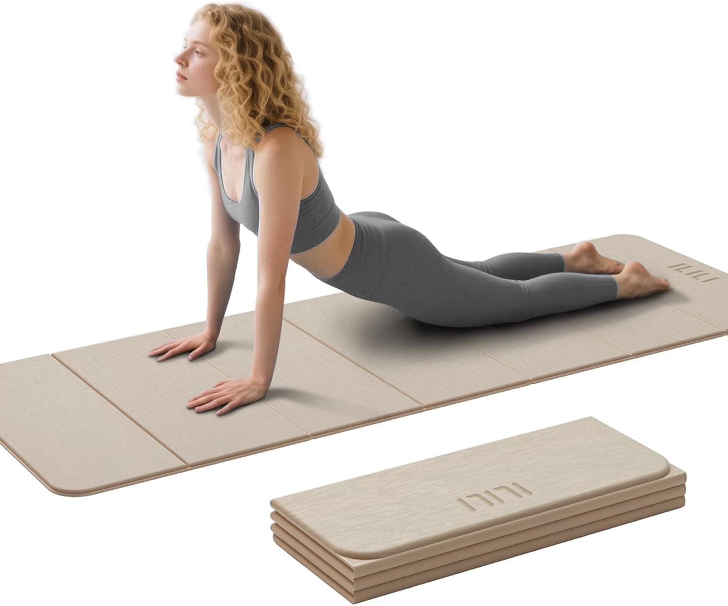 Tapis de yoga pliable antidérapant