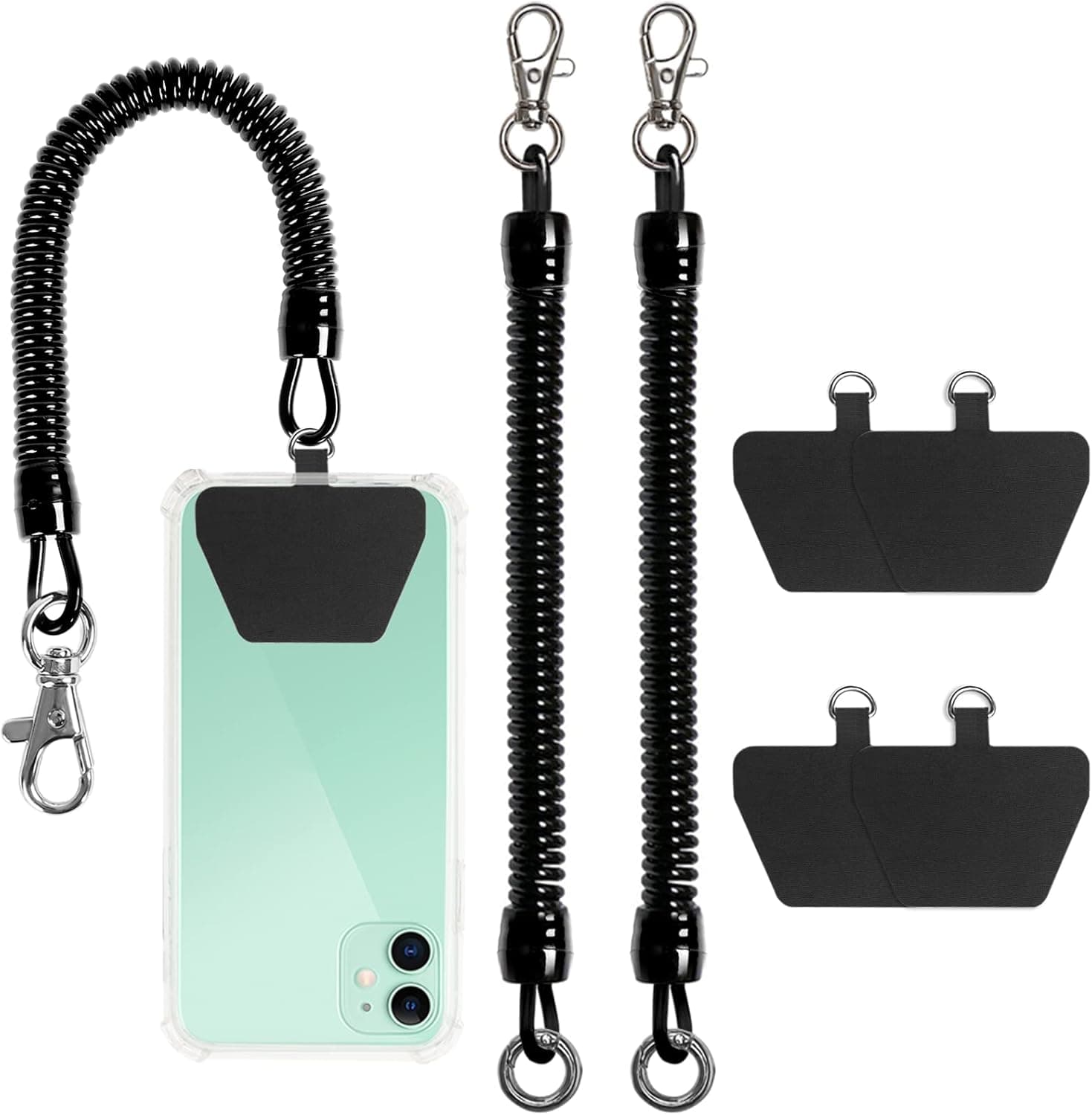 Lot de 2 cordons de téléphone avec attache