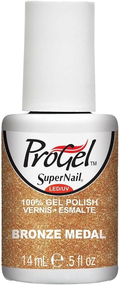 Vernis à ongles gel médaille bronze pailleté