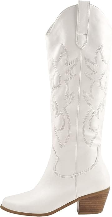 Bottes western blanches