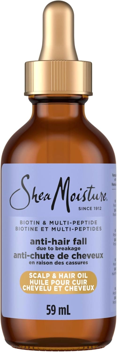 Huile anti-chute pour cuir chevelu et cheveux, avec biotine et multi-peptides, Shea Moisture