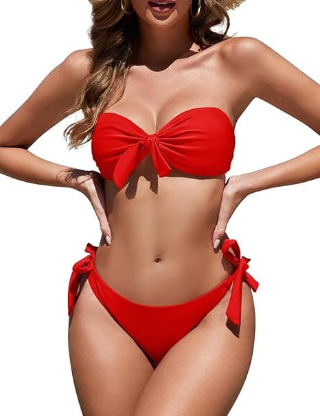 Maillot de bain deux pièces avec haut bandeau