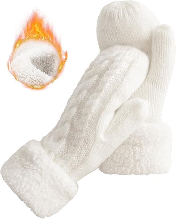 Mitaines de laine avec doublure