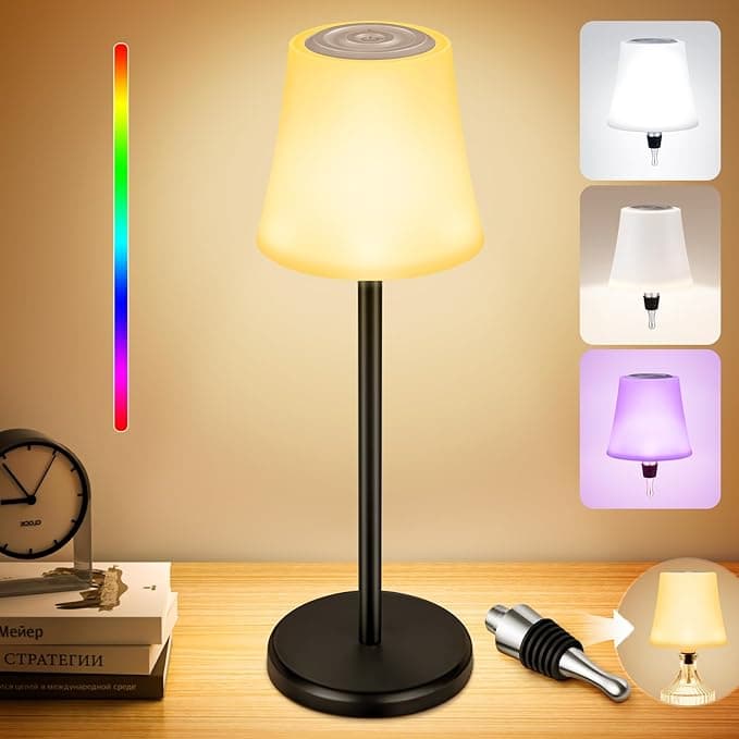 Lampe de table rechargeable sans fil LED