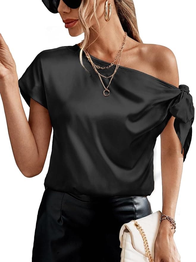 Haut asymétrique en satin