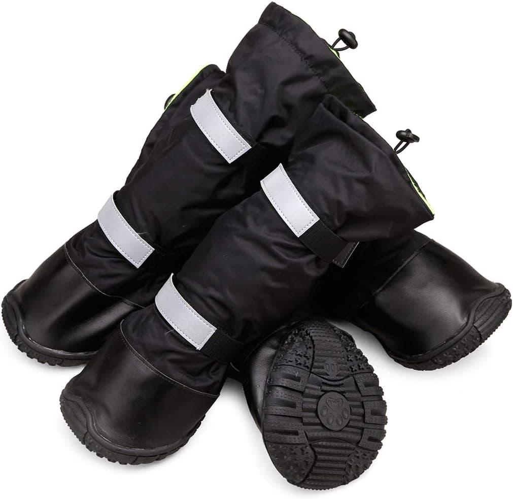 Lot de 4 bottes d’hiver imperméables pour chiens