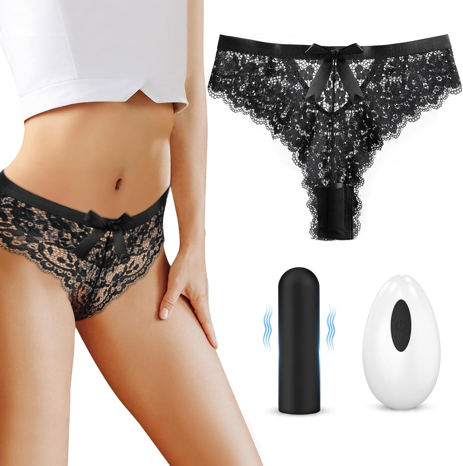 Culotte avec poche discrète pour mini vibrateur télécommandé