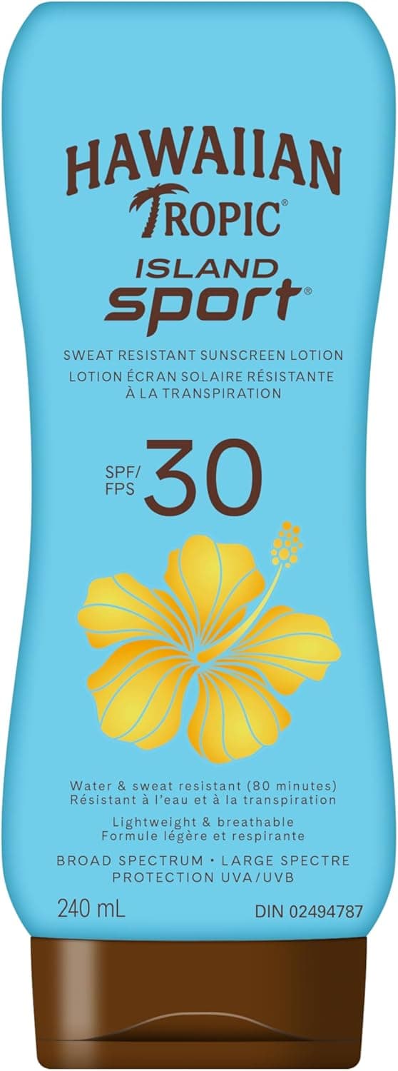 Lotion solaire Island Sport résistante à la transpiration avec FPS 30 de Hawaiian Tropic