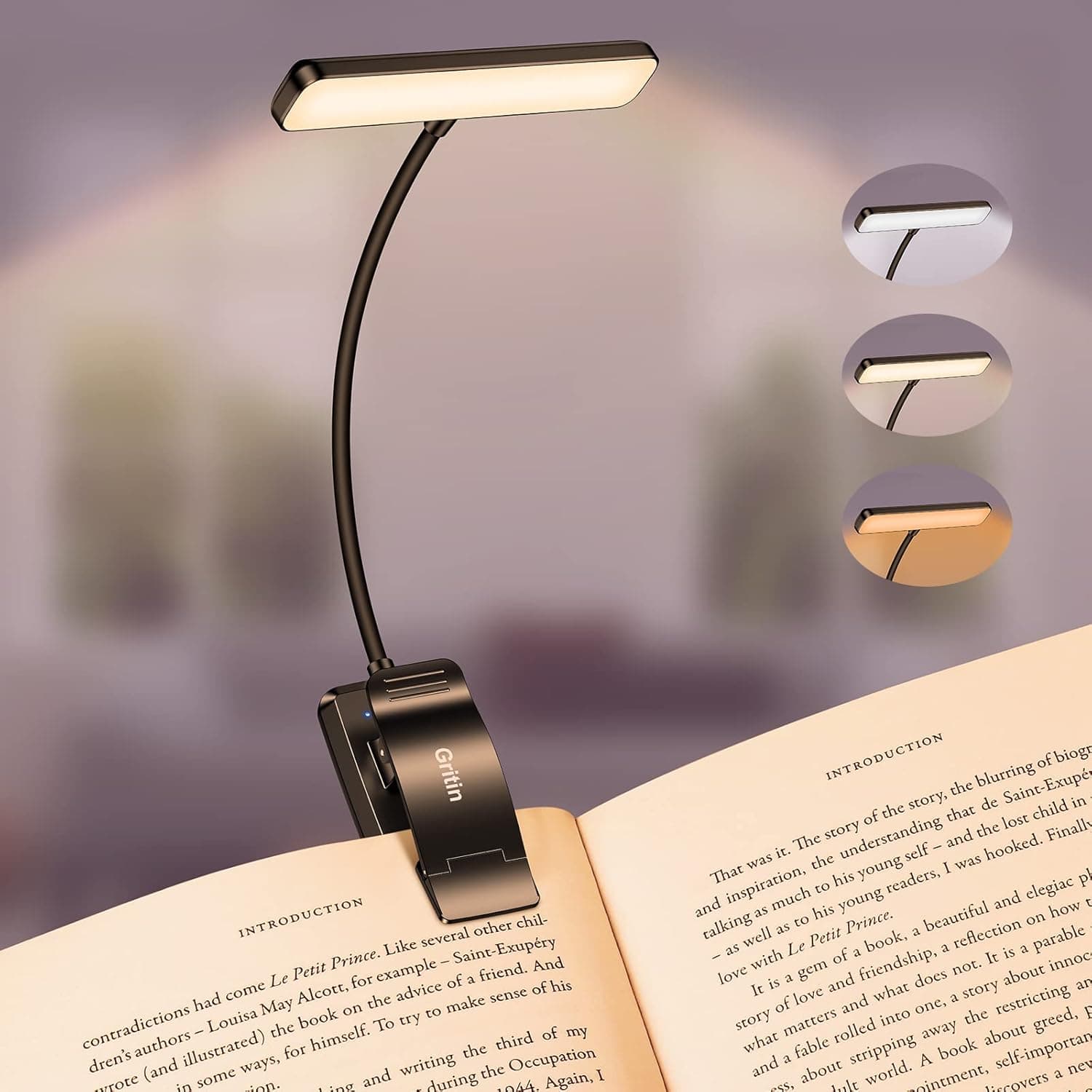 Lampe de lecture rechargeable LED