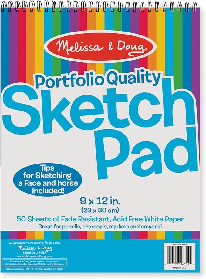 Carnet de croquis 22,9 x 30,5 cm 50 feuilles