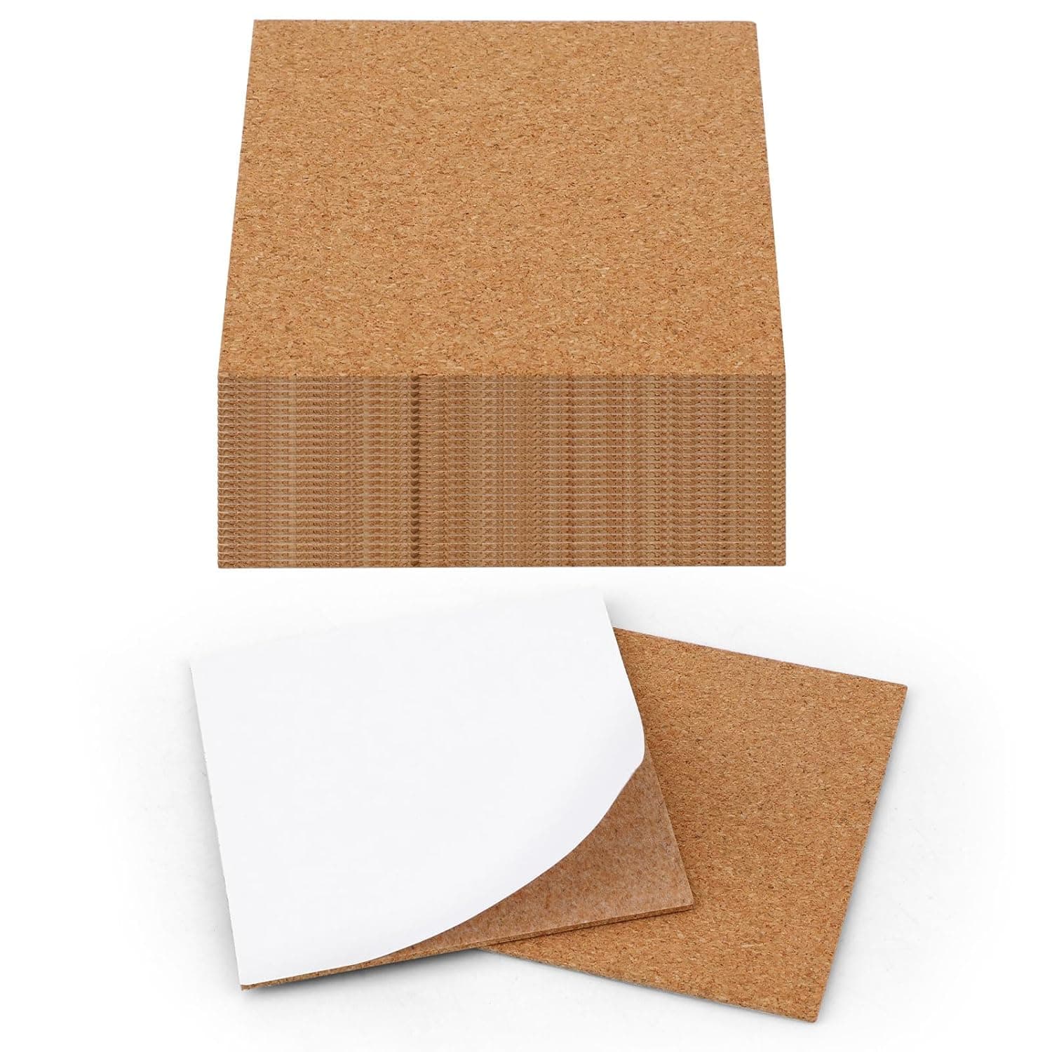 Lot de 24 feuilles de liège autocollantes