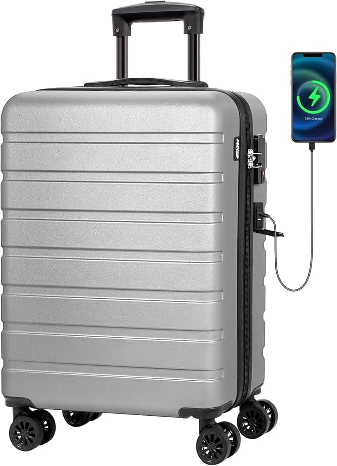 Valise rigide avec USB