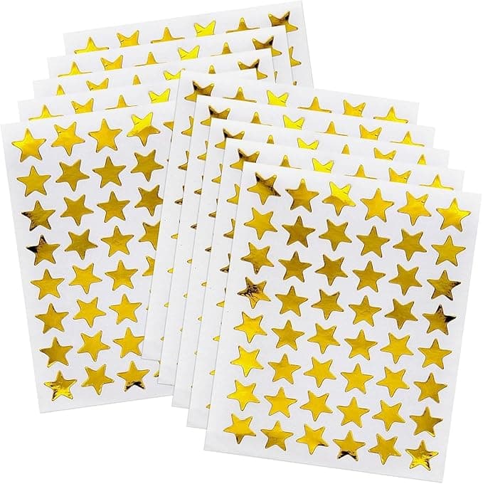 Autocollants en forme d'étoiles