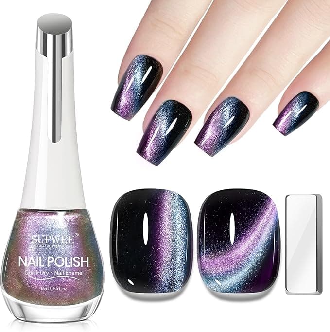 Vernis à ongles magnétique à séchage rapide