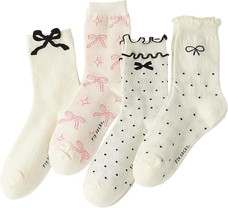Chaussettes à volants avec boucles et motifs