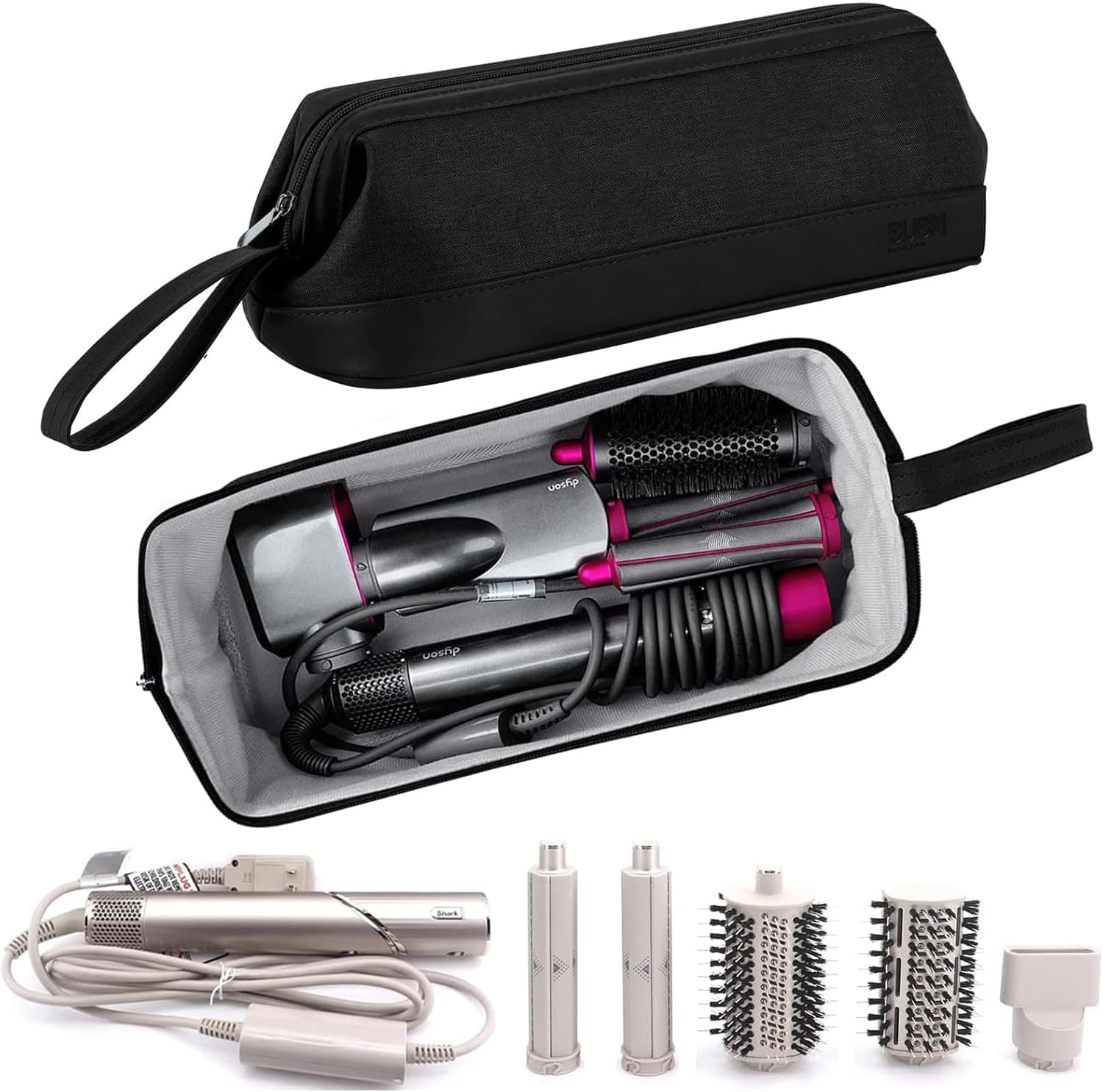 Sac de rangement résistant à la chaleur pour outils coiffants BAQRAXIA			