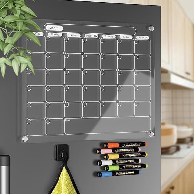 Calendrier magnétique en acrylique effaçable