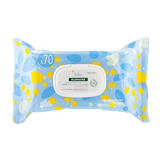 Lingettes douces pour le corps au calendula de Klorane, Amazon