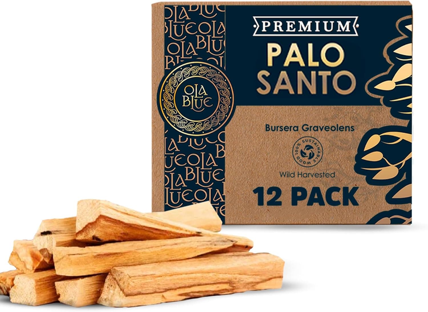 Lot de 12 bâtons du Pérou Palo Santo