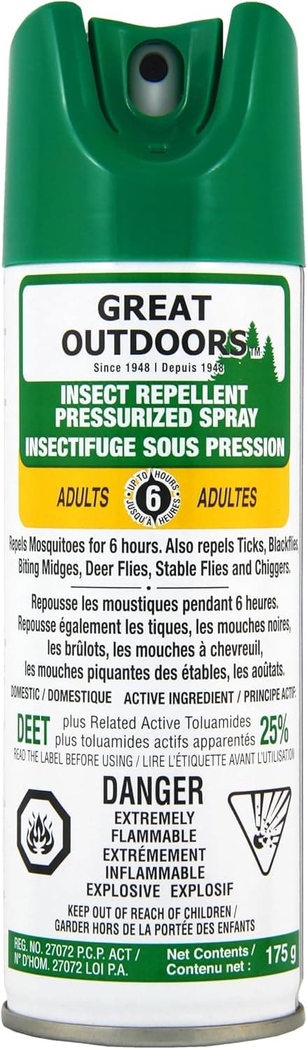 Aérosol insectifuge 25% DEET, Great Outdoors