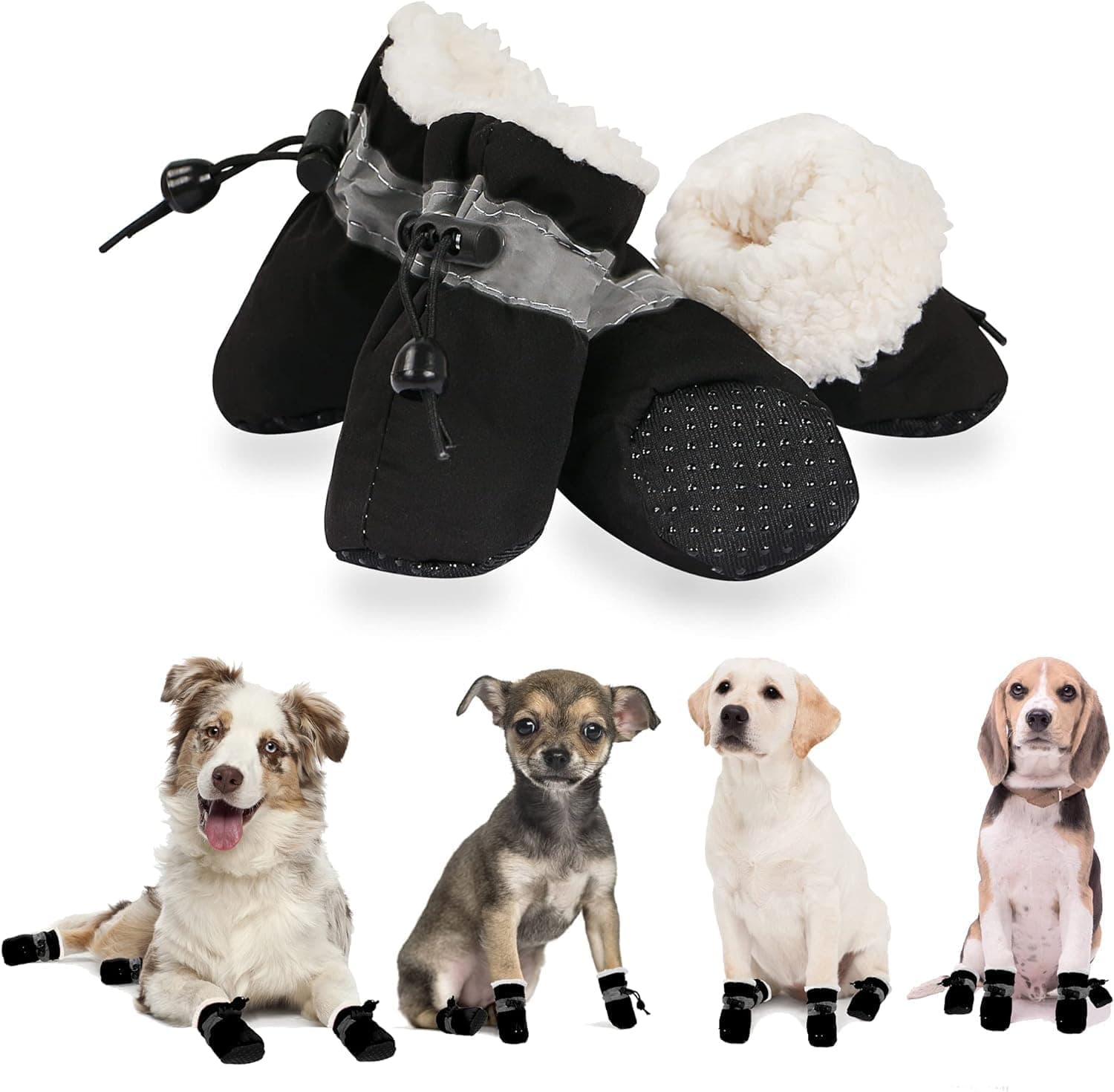 Bottes d'hiver antidérapantes pour chien