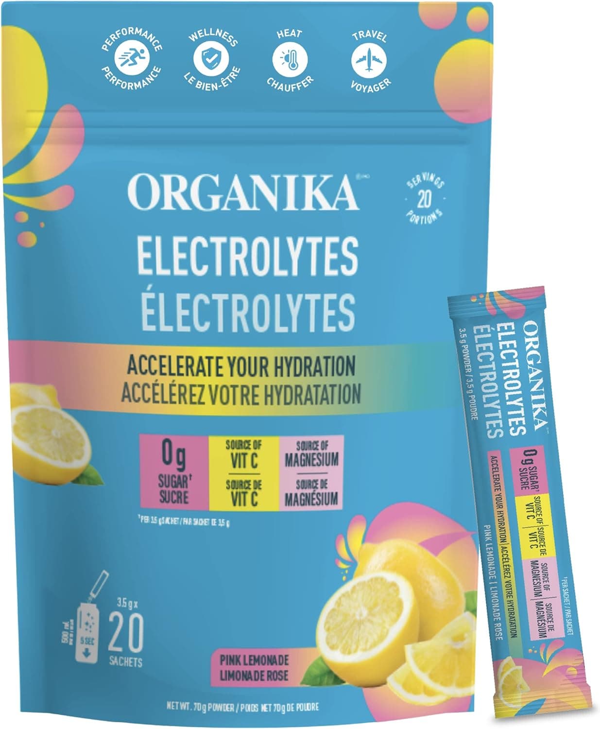 Électrolytes Organika en poudre