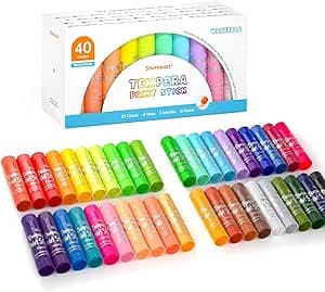 Bâtons de peinture Tempera - 40 couleurs solides