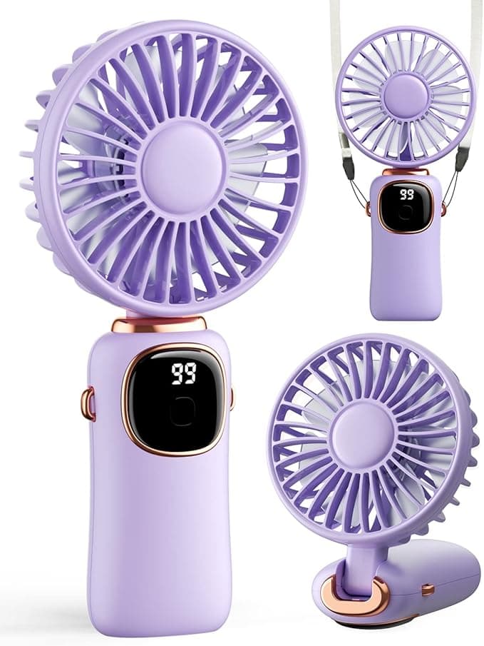 Ventilateur portable 3 en 1 multifonction de voyage avec écran numérique