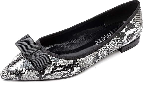 Ballerines peau de serpent à bout pointu