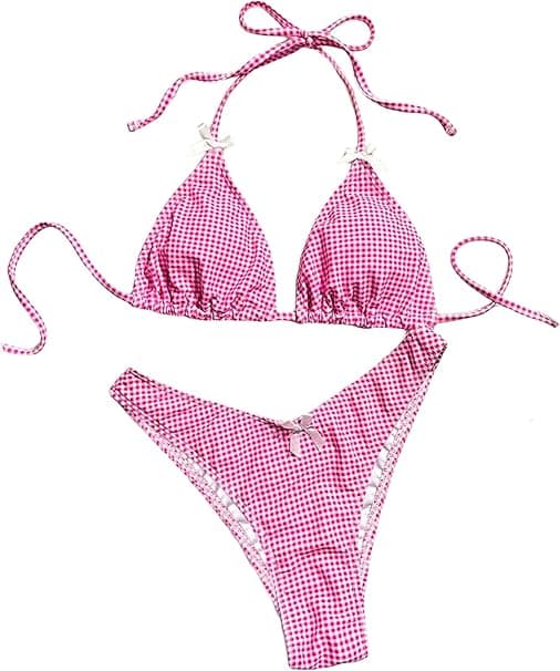 Maillot de bain à carreaux vichy