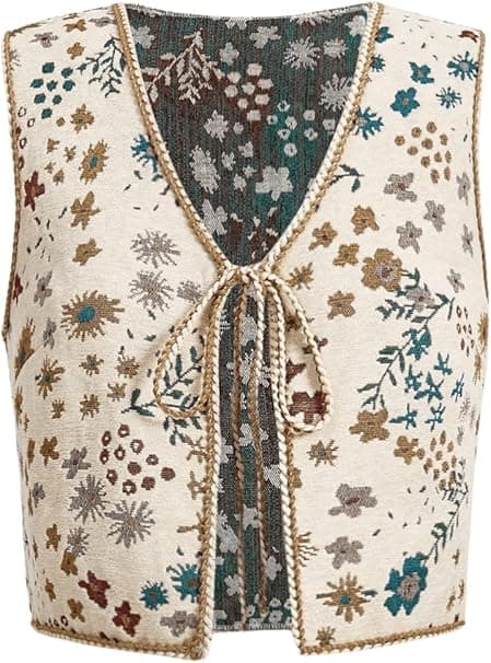 Gilet sans manches à imprimé floral SweatyRocks