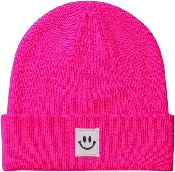 Bonnet tricot bonhomme sourire