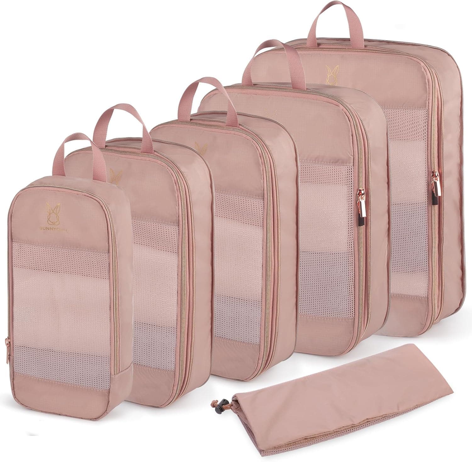 Cubes de rangement compressibles extensibles pour valises,