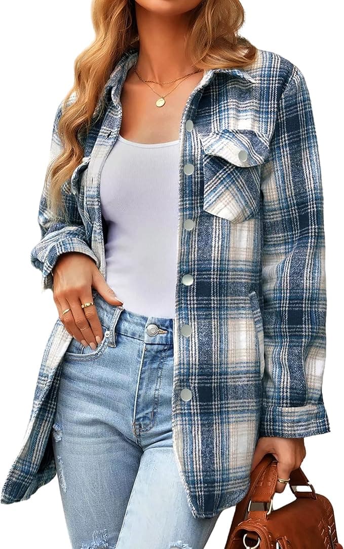 En solde: veste carreautée en flanelle