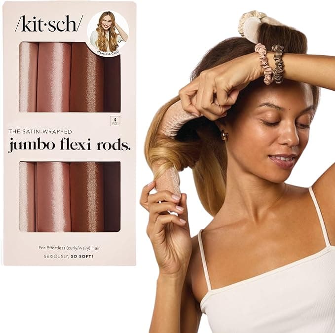 Bigoudis flexibles en tissu pour cheveux