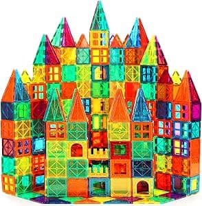 Ensemble de 110 pièces de construction magnétiques,