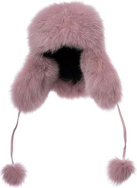 Chapeau aviateur à pompons