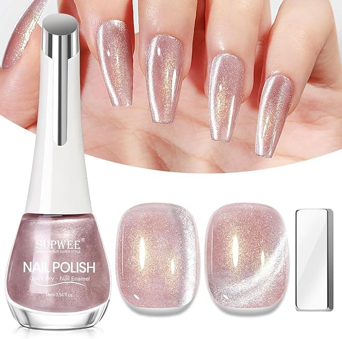 Vernis à ongles magnétique à séchage rapide