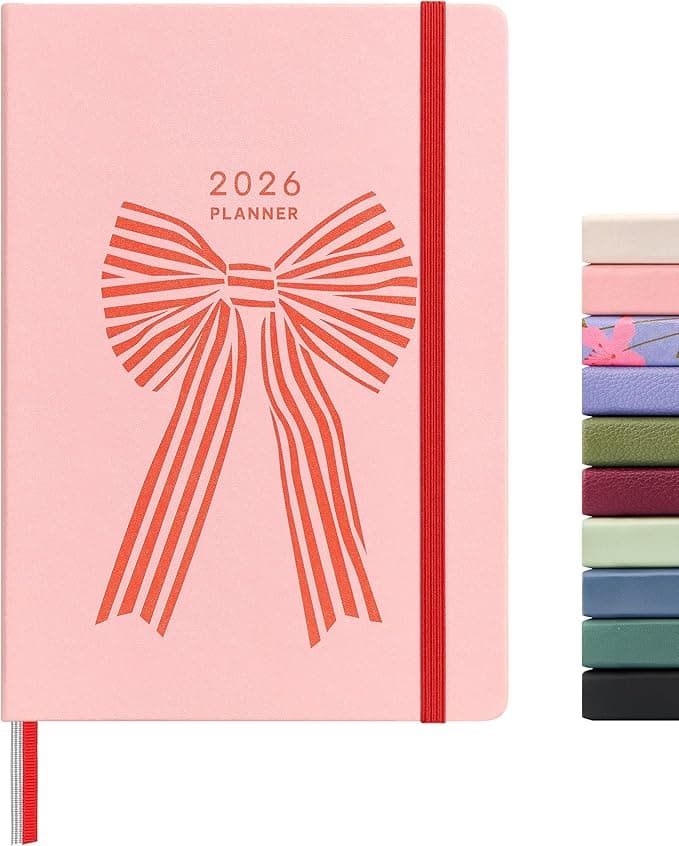 Agenda 2026 avec couverture rigide en cuir